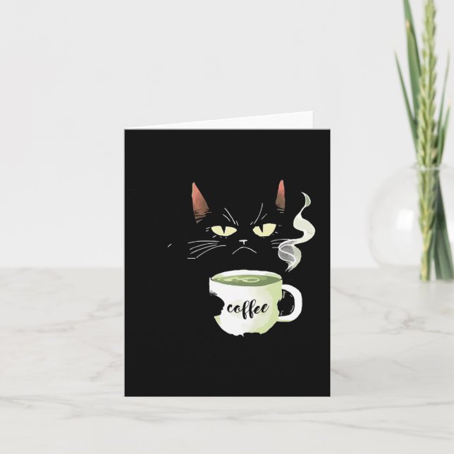 To-do List Drink Coffee Stay Awake Repeat Black Ca Card (Front)