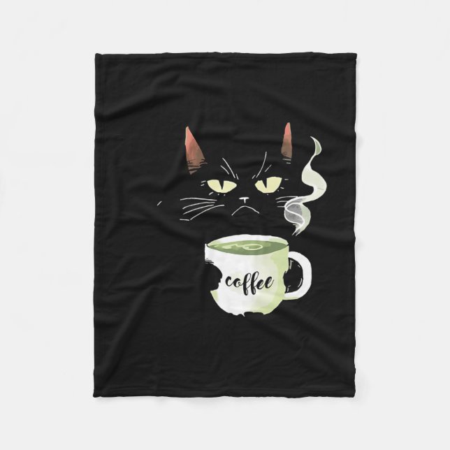 To-do List Drink Coffee Stay Awake Repeat Black Ca Fleece Blanket (Front)