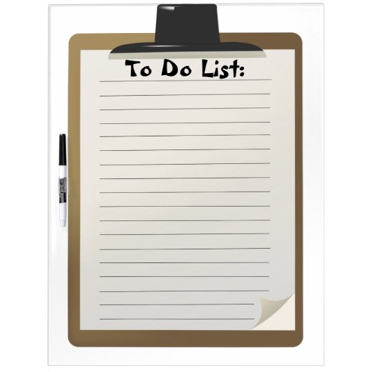 To Do List Dry Erase Board | Zazzle.co.uk