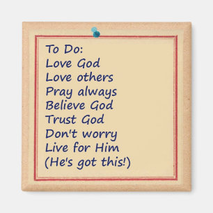 To Do List for Today Magnet