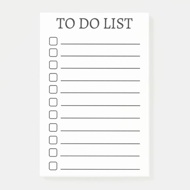 To Do List Modern Practical  Agenda Post-It Notes (Front)