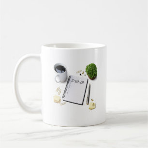 To Do List Notebook Coffee Desk Organizer Art Mug