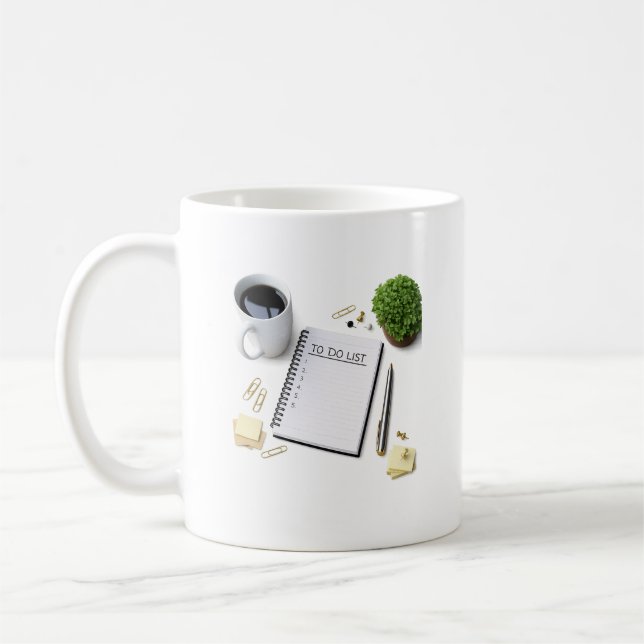 To Do List Notebook Coffee Desk Organizer Art Mug (Left)