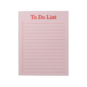 To Do List Notepad
