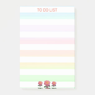 To Do List on Pastel Colours Post-it Notes