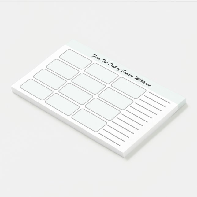 To Do List Organised Office Monogram Post-it Notes (Angled)