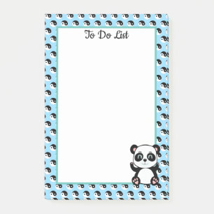 To Do List Panda Bear & Yin Yang Pattern Post-it Notes