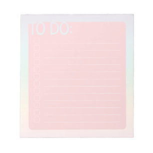 To Do List (Pink Pastel Rainbow) Notepad