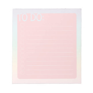 To Do List (Pink Pastel Rainbow) Notepad