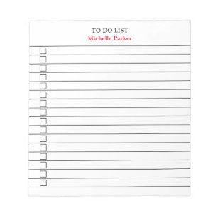 To Do List Notepads Zazzle Uk