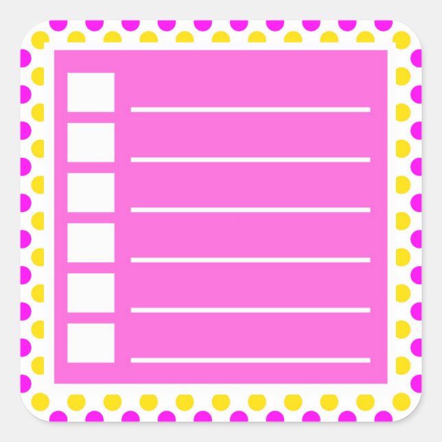 To Do List Planner Stickers (Front)