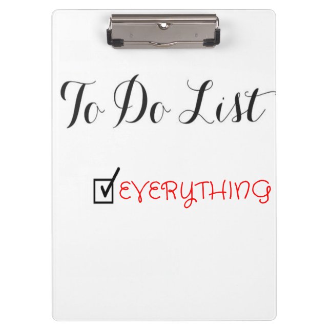 To Do List Positive Affirmations Message Clipboard (Front)