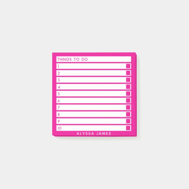 To Do List Post-it Notes (Front)
