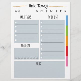 To do list - Printable daily/weekly organiser Flyer