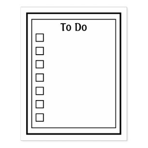To Do List Rubber Stamp