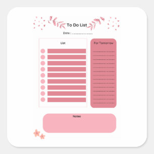 To-do list square sticker