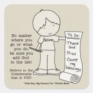 To Do List Square Sticker