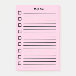 To Do List Sticky Note Pink 2