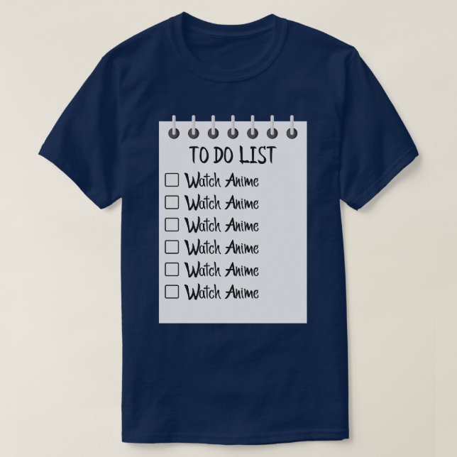 To Do List T-Shirt (Design Front)