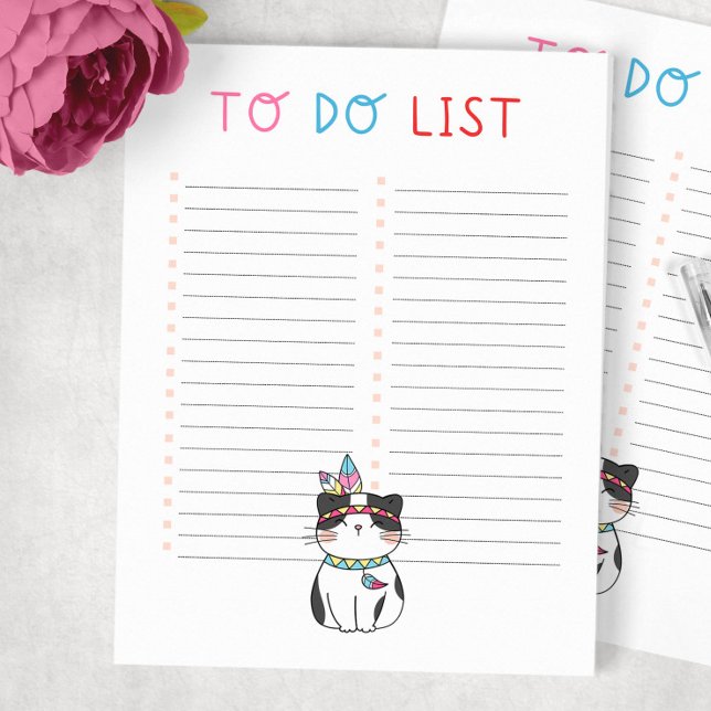 To Do List Tribal Cat  Notepad (Creator Uploaded)