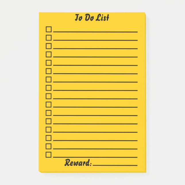 To Do List | Yellow Post-it Notes (Front)
