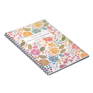  To Do Today or Maybe Next Week Flowered Notebook