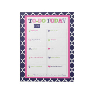 To-Do Today - Preppy Prints & Patterns Notepad