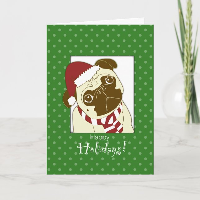 To Dog Walker at Christmas Holiday Card (Front)