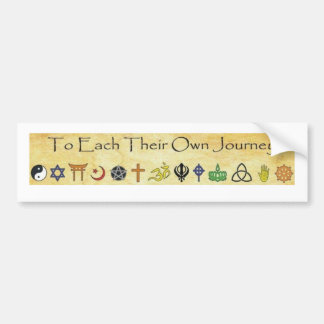 To Each Their Own Journey bumper sticker