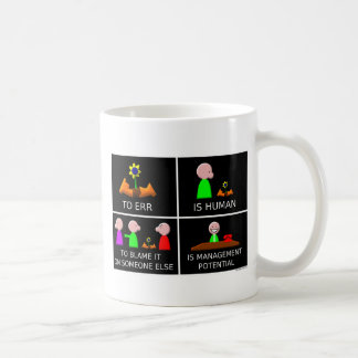 To Err is Human black Coffee Mug