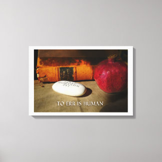 To err is human. Errare Humanum Est. Latin.  Canvas Print