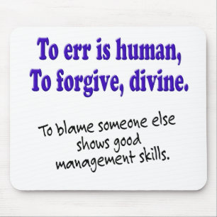 To err is human mouse mat