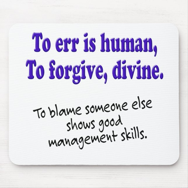 To err is human mouse mat (Front)