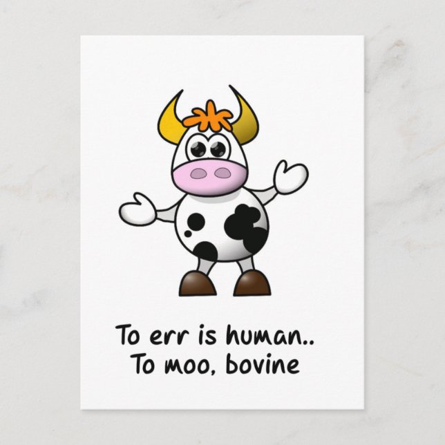 To Err Is Human Postcard (Front)