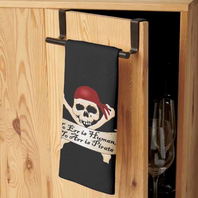 To Err is Human, To Arr is Pirate Tea Towel (Thirds Fold)