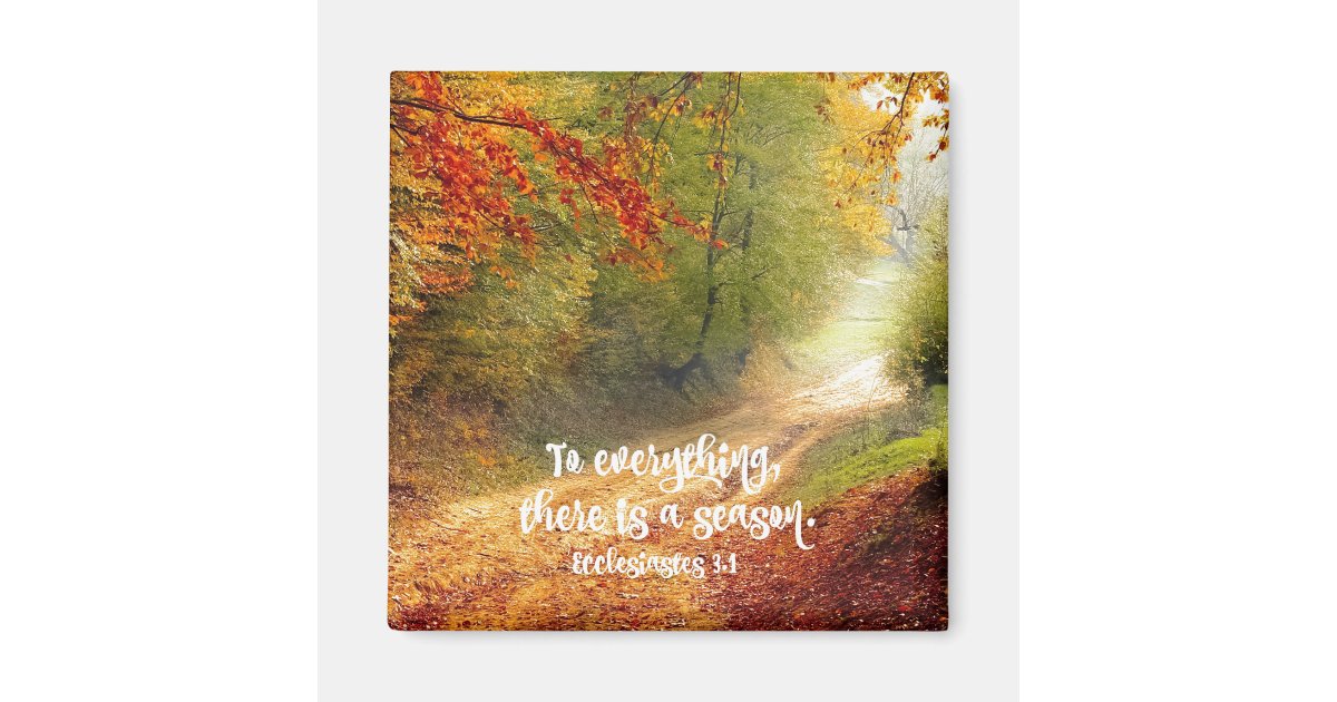 To everything there is a season bible verse magnet zazzle