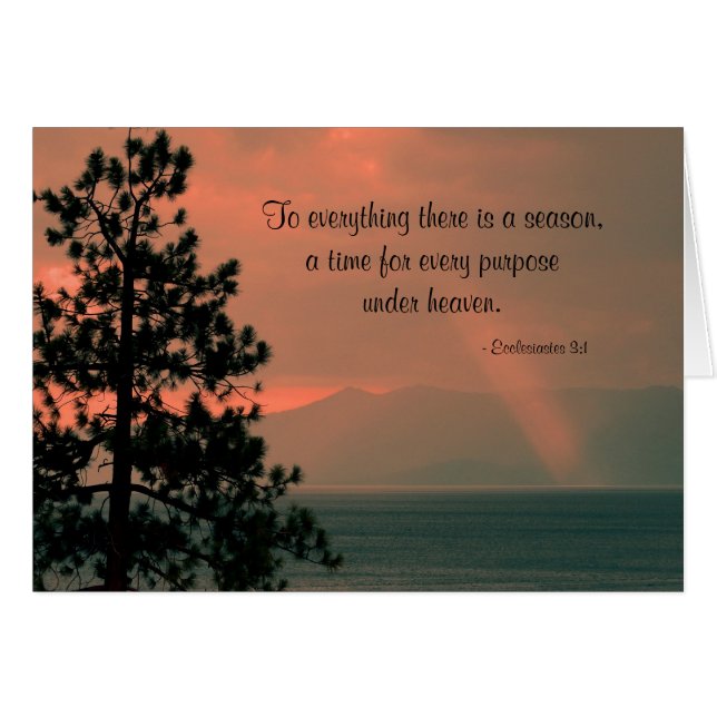 To Everything There is a Season, Blank Inside (Front Horizontal)