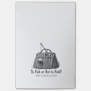 to fish or not stupid question vintage tackle box post-it notes