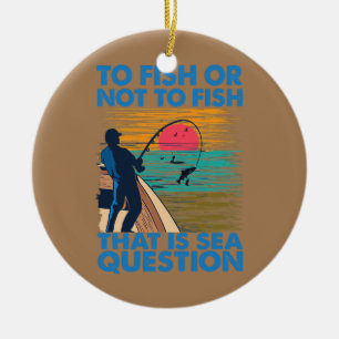 To Fish Or Not To Fish That Is Sea Question Ceramic Tree Decoration