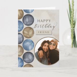 To Friend Happy Birthday Watercolor Photo Card