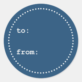 To/from Blue White Christmas Gift Tag