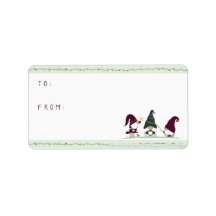 To/From Gift Labels: Cute Cottagecore Gnomes
