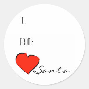 To from stickers from Santa