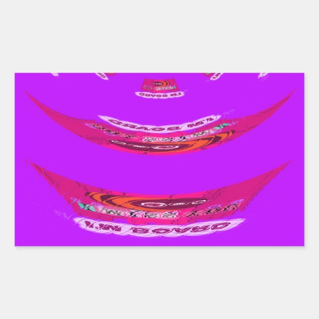 To Funny I Miss You I am Bored Rectangular Sticker (Front)