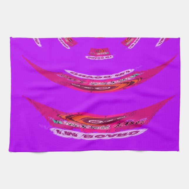 To Funny I Miss You I am Bored Tea Towel (Horizontal)