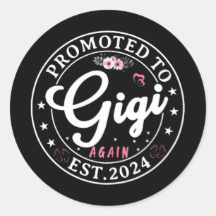 To Gigi Again Est 2024 Pregnancy Announcement  Classic Round Sticker