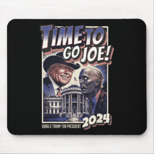 To Go Joe Funny Pro Trump &amp; Zombie Biden 2024  Mouse Mat
