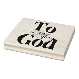 To God Be All the Glory Sunflower Wood Art Stamp