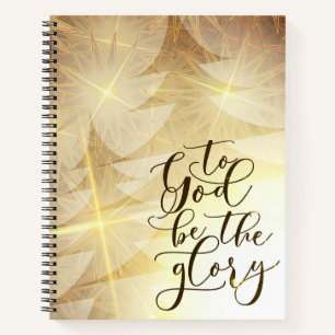 to God be the glory Christmas Personalised Notebook