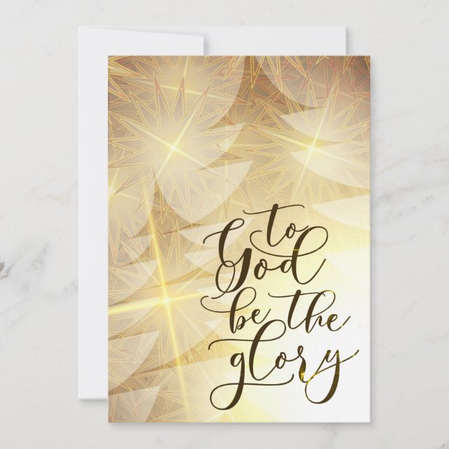 to God be the glory John 1:14 Bible Christmas Flat Holiday Card (Front)